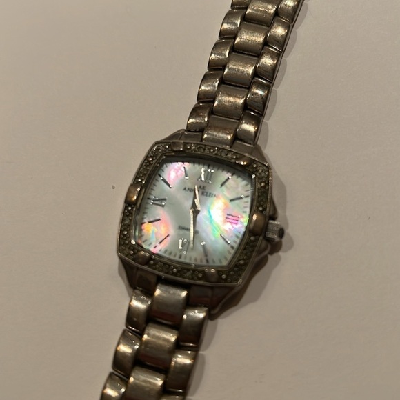 Anne Klein Mother of Pearl Silvertone Quartz Watch - Picture 2 of 6